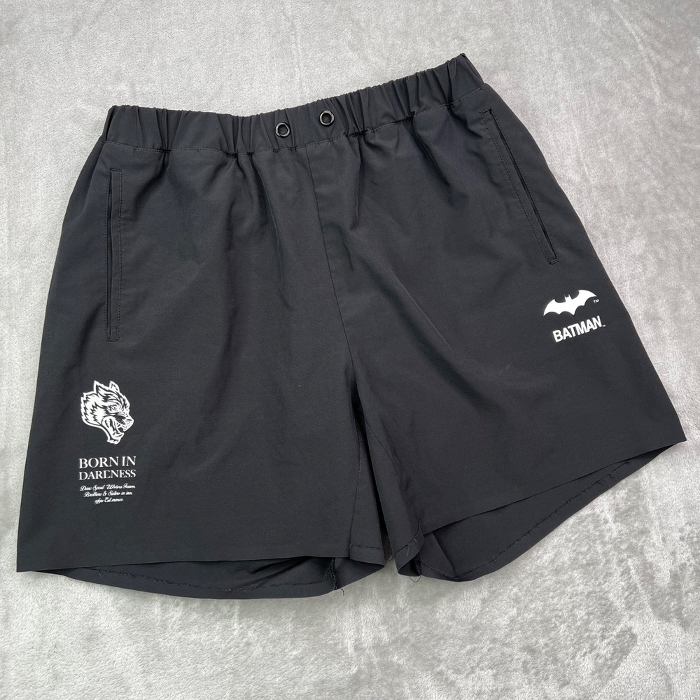 Dare Sport x Batman Athletic Shorts Mens Large Black Lined Crossfit 6" Inseam